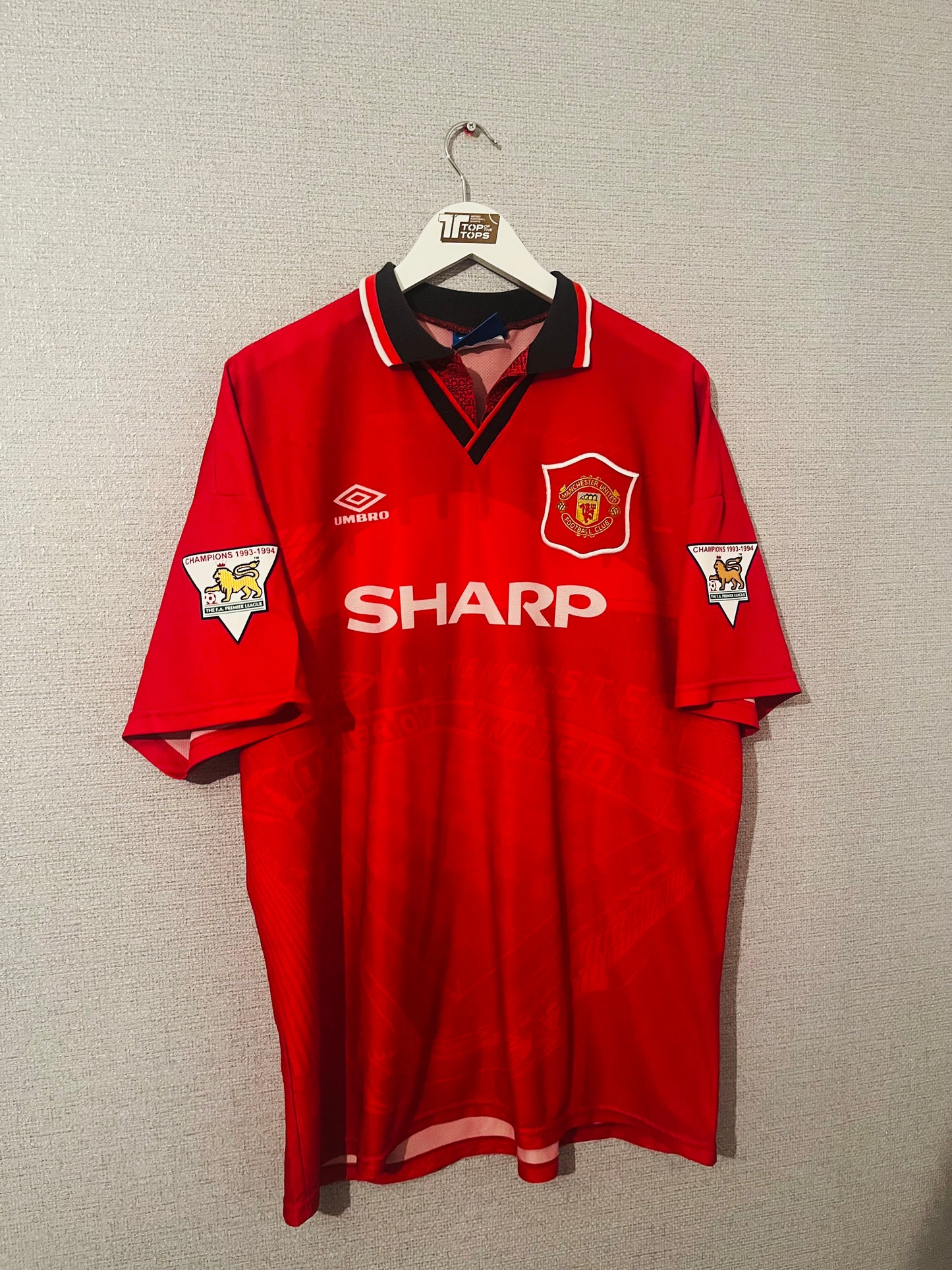 Manchester United home football shirt 1994/95 Cantona XL