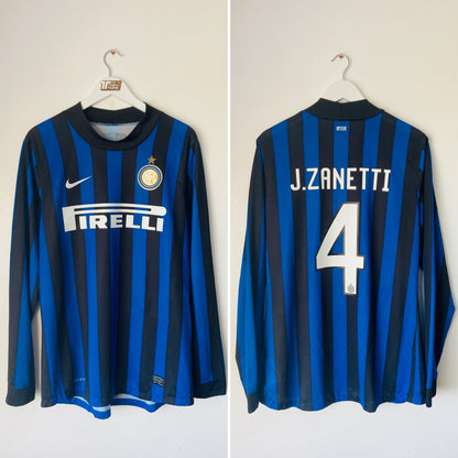 Inter Milan home football shirt (player version) 2011/12 Zanetti XL