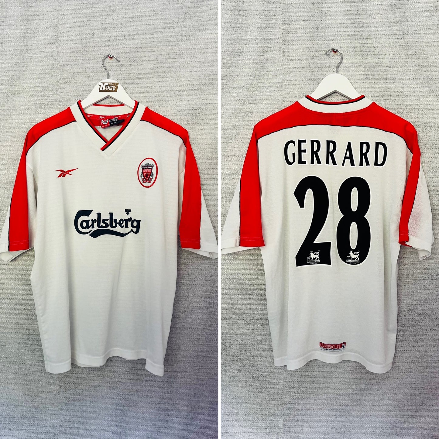 Liverpool away football shirt 1998/2000 Gerrard Large