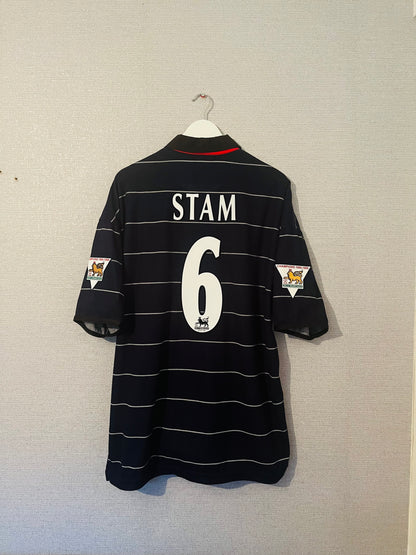 Manchester United away football shirt 1999/2000 Stam XL