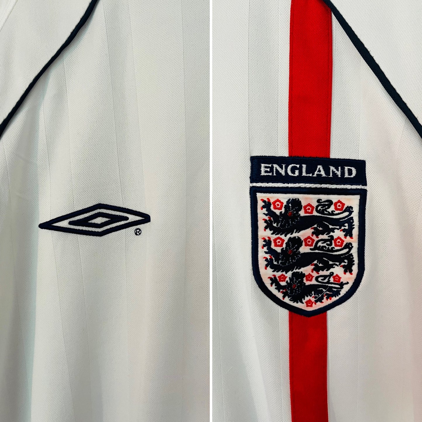 England home football shirt        W/C 2002 Beckham XL