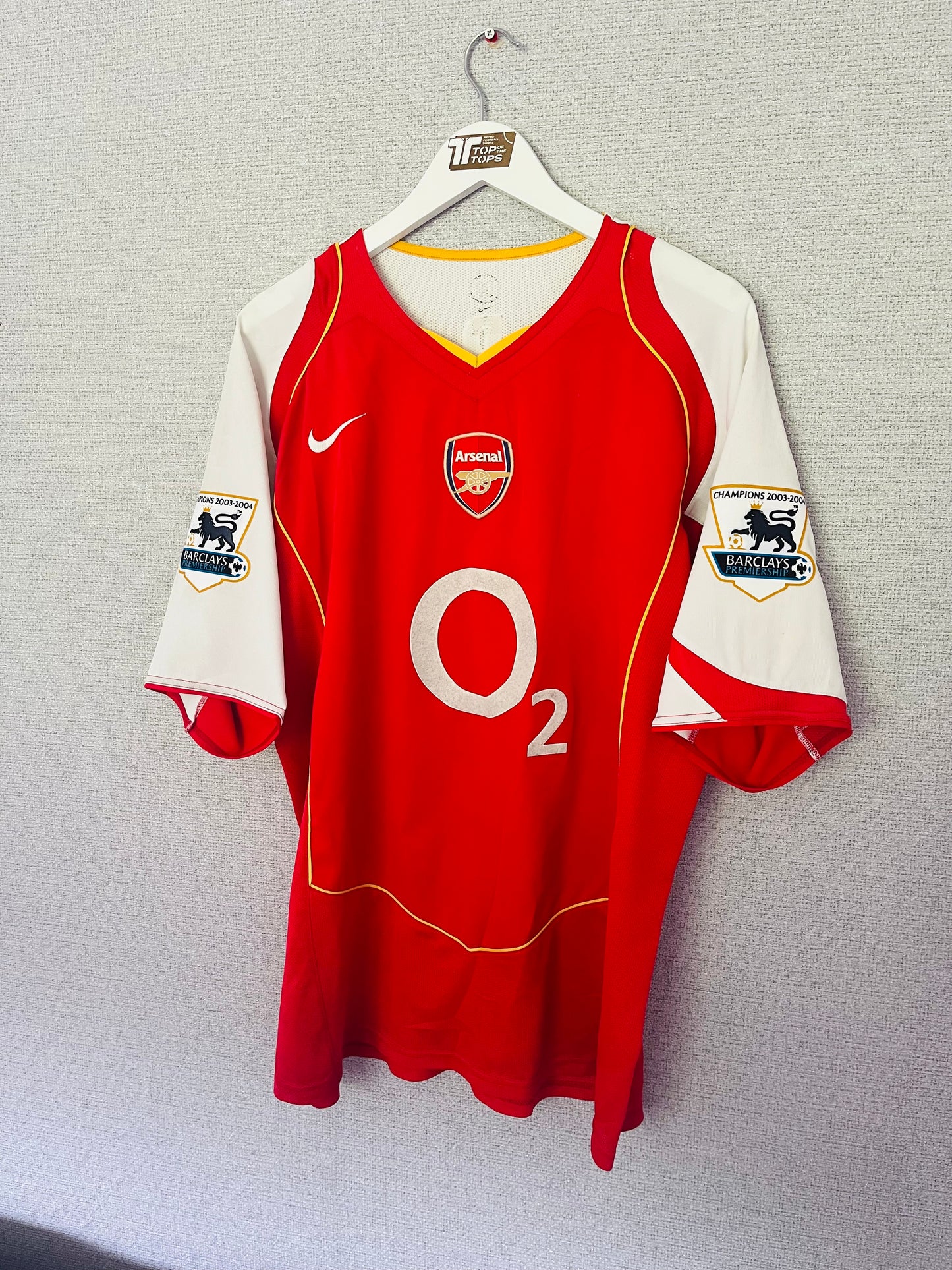 Arsenal home football shirt 2004/05 Pires Large