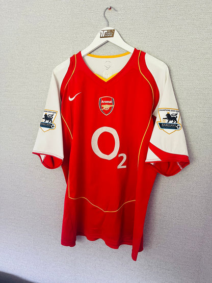 Arsenal home football shirt 2004/05 Pires Large