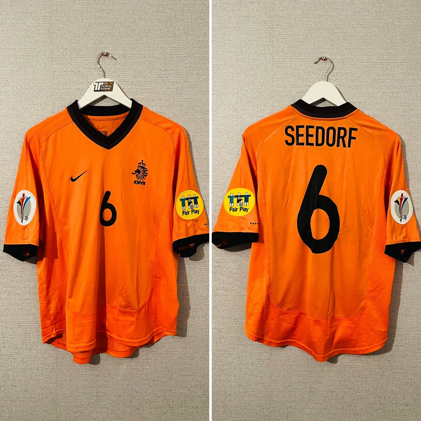 Holland Netherlands home football shirt Euro 2000 Seedorf Medium