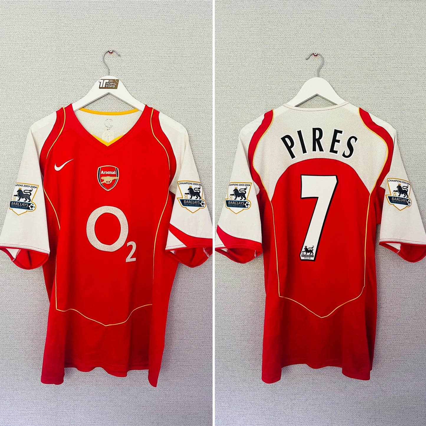 Arsenal home football shirt 2004/05 Pires Large