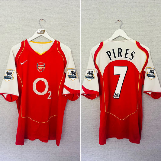 Arsenal home football shirt 2004/05 Pires Large