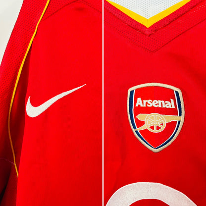 Arsenal home football shirt 2004/05 Bergkamp XL