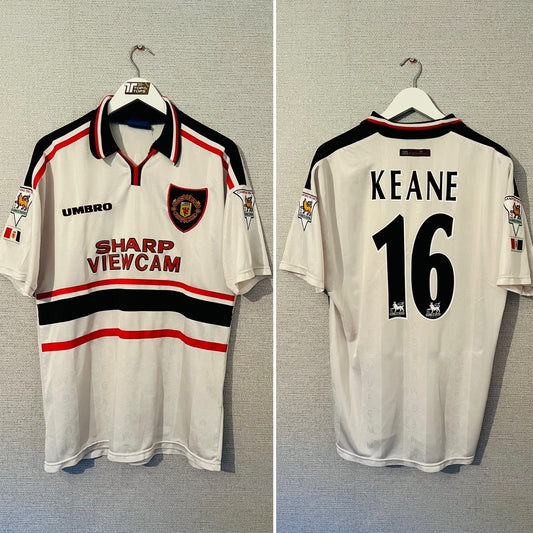 Manchester United away football shirt 1997/98 Keane XL