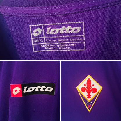 Fiorentina home football shirt 2007/08 Vieri Large