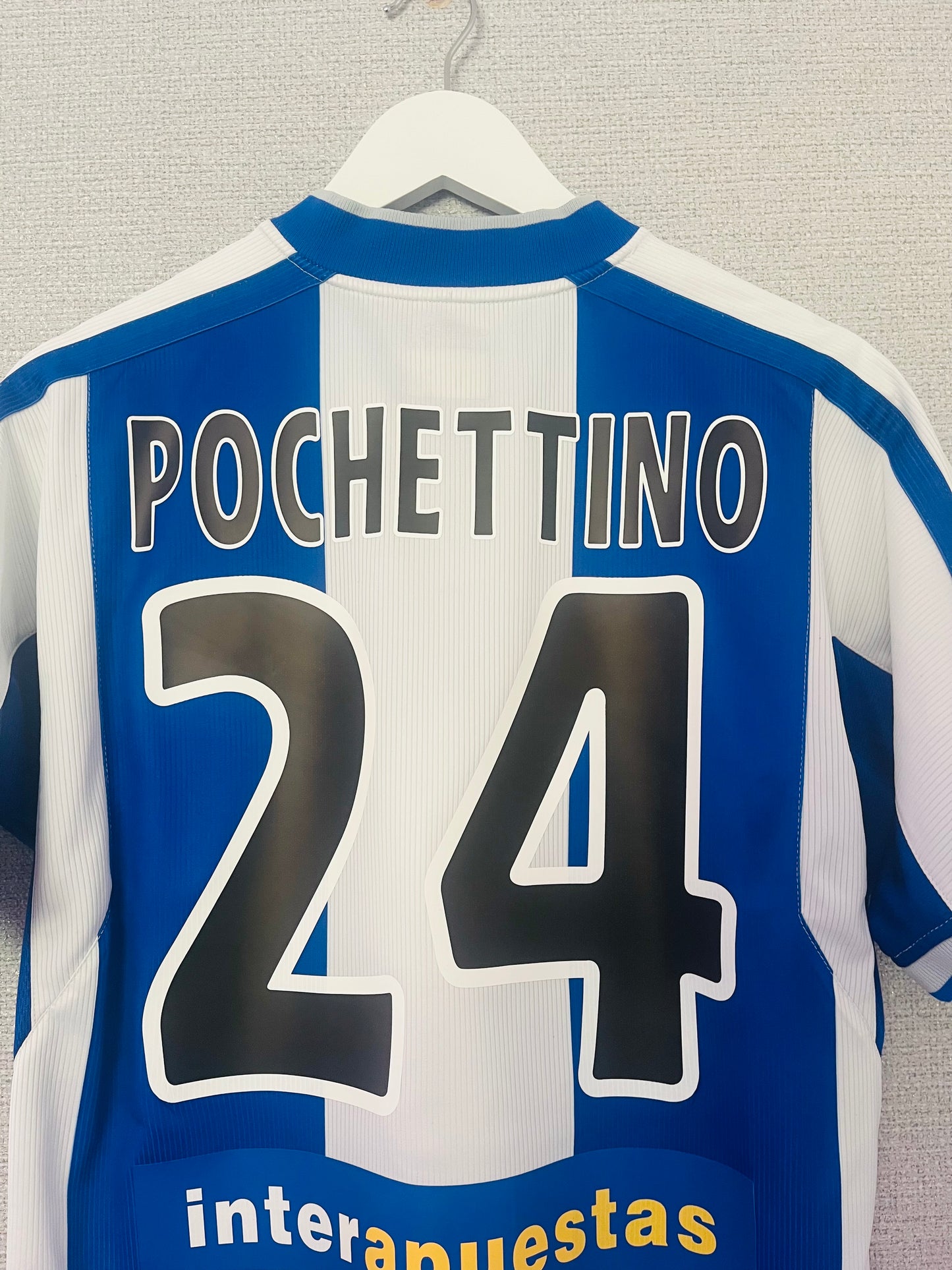 Espanyol home football shirt 2003/04 Pochettino Medium