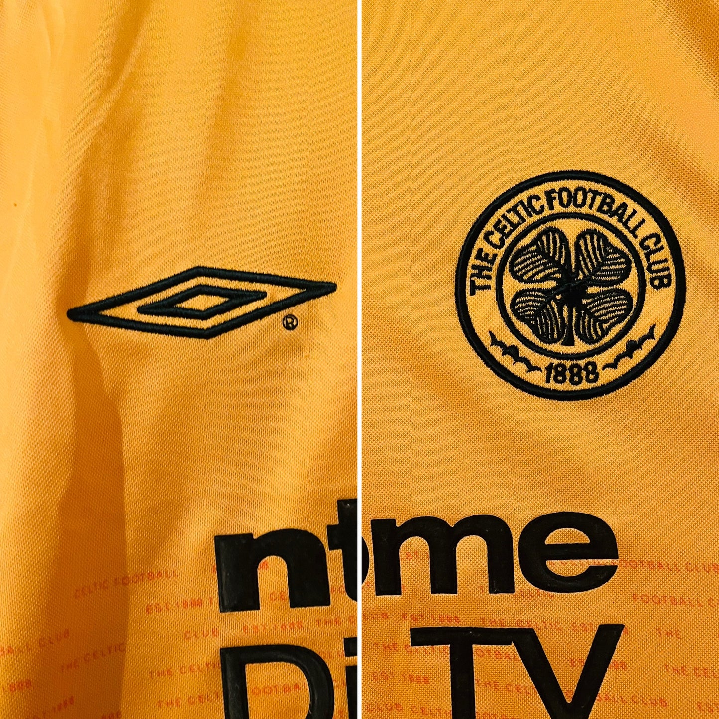 Glasgow Celtic away football shirt 2002/03 Larsson Medium