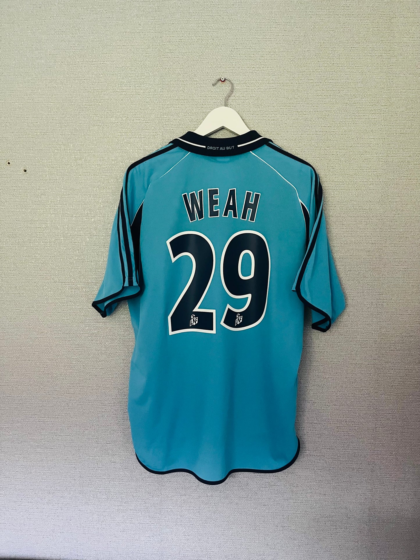 Marseille away football shirt 2000/01 Weah Large