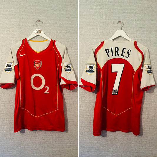 Arsenal home football shirt 2004/05 Pires Medium