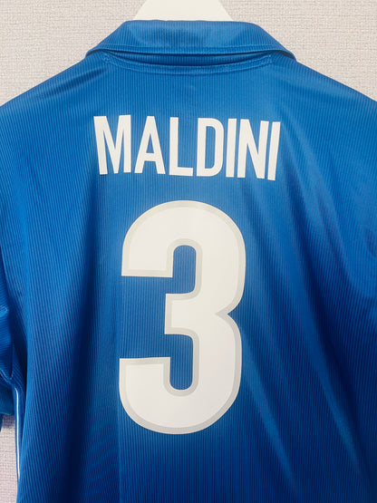 Italy home football shirt W/C 1998 Maldini Medium