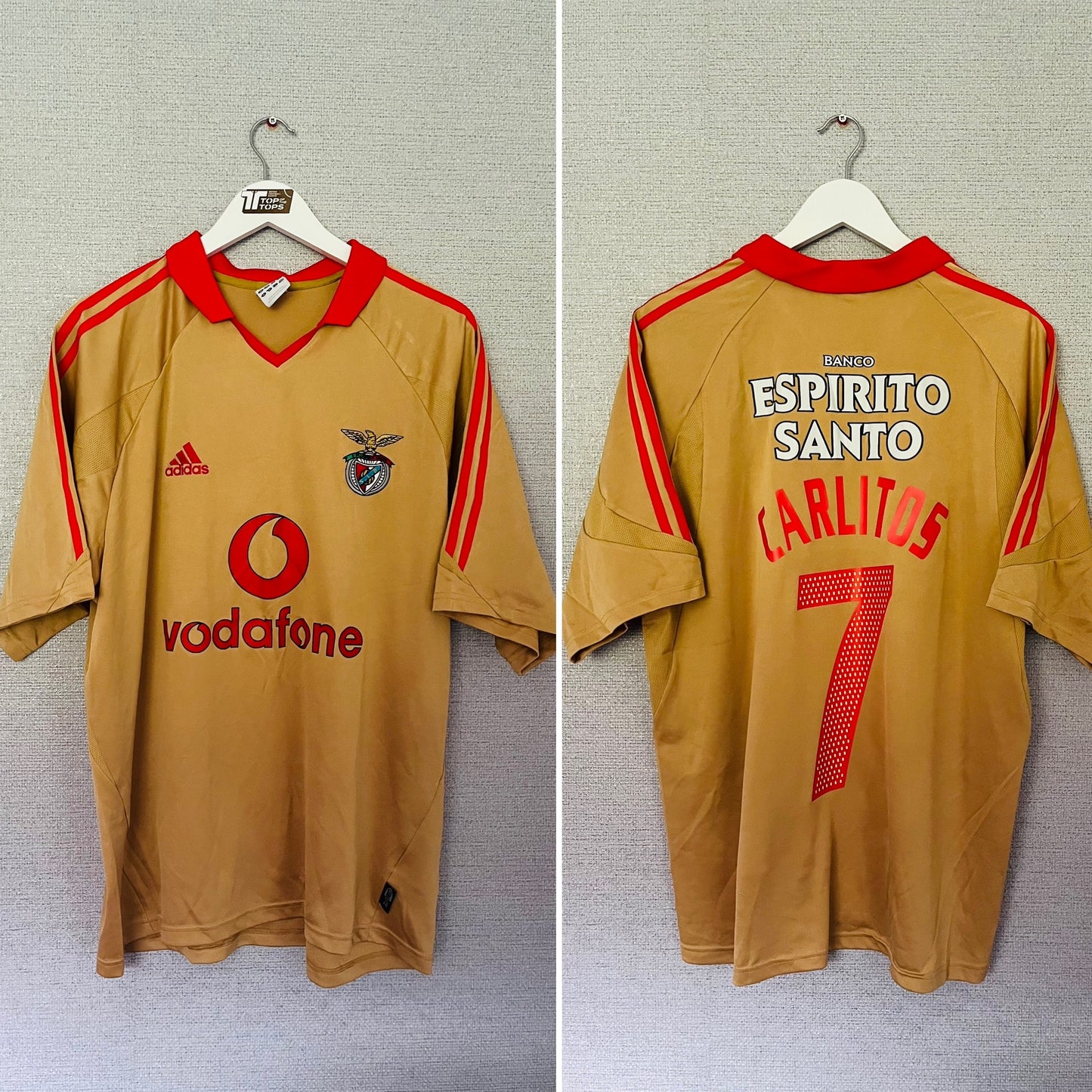 Benfica third football shirt 2004/05 Carlitos Large