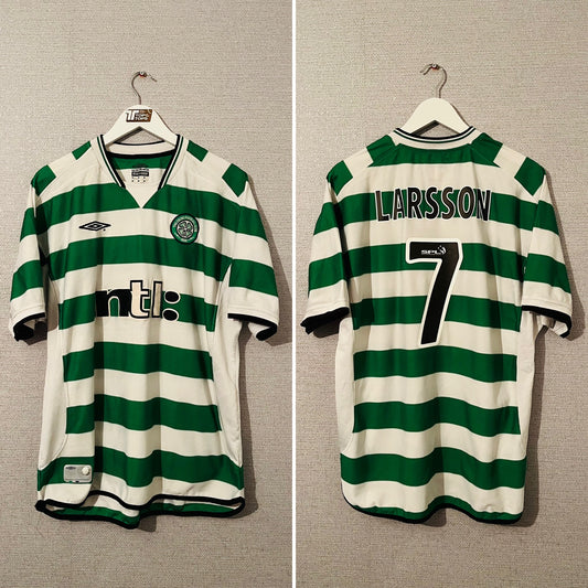 Glasgow Celtic home football shirt 2001/03 Larsson XL