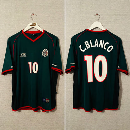 Mexico home football shirt 2001/02 Blanco Large