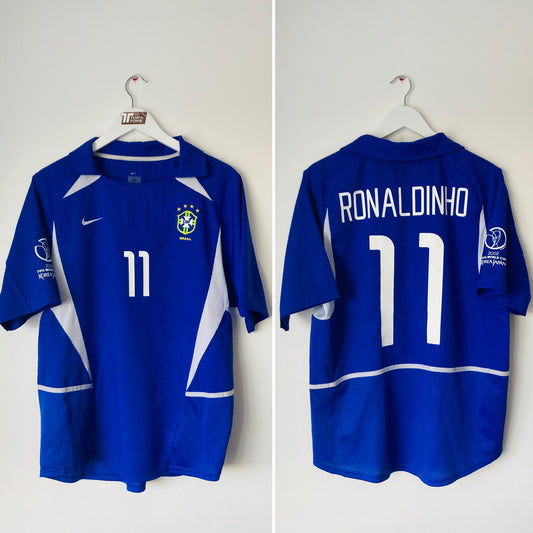 Brazil away football shirt          W/C 2002 Ronaldinho Medium