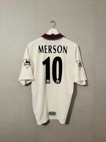 Aston Villa away football shirt 1999/2000 Merson Medium
