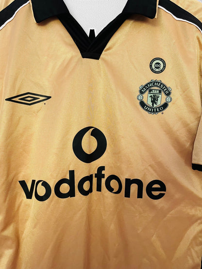 Manchester United away reversible football shirt 2001/02 Irwin Medium