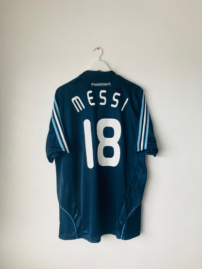 Argentina away football shirt 2007/09 Messi XL