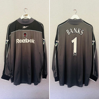 Bolton Wanderers goalkeeper football shirt 2000/01 Banks XXL