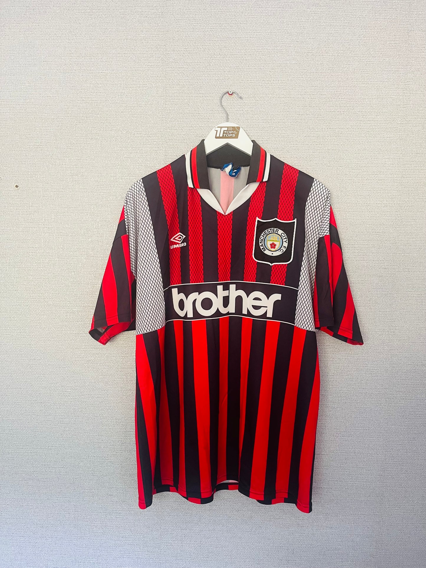 Manchester City away football shirt 1994/96 XL