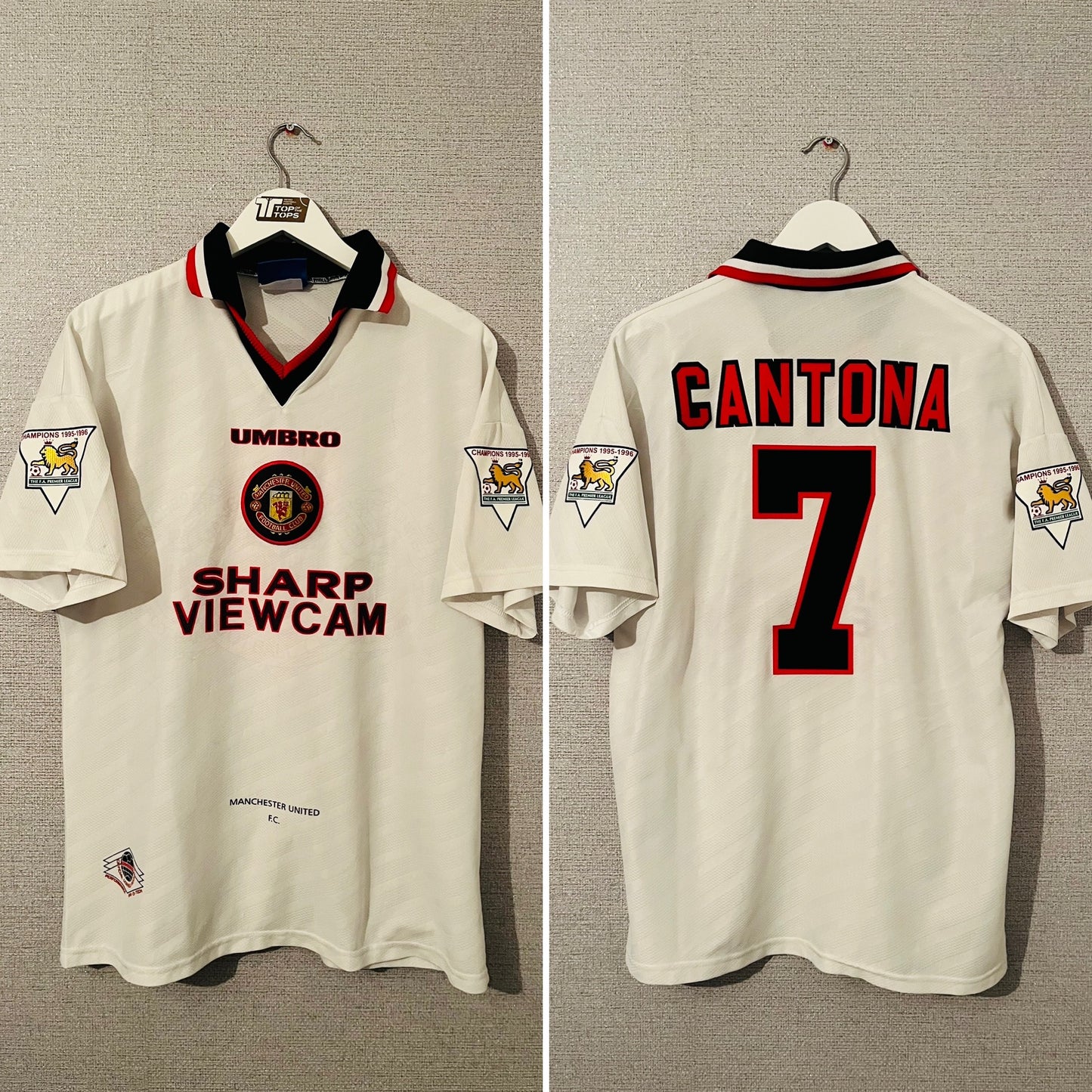 Manchester United away football shirt 1996/97 Cantona Large