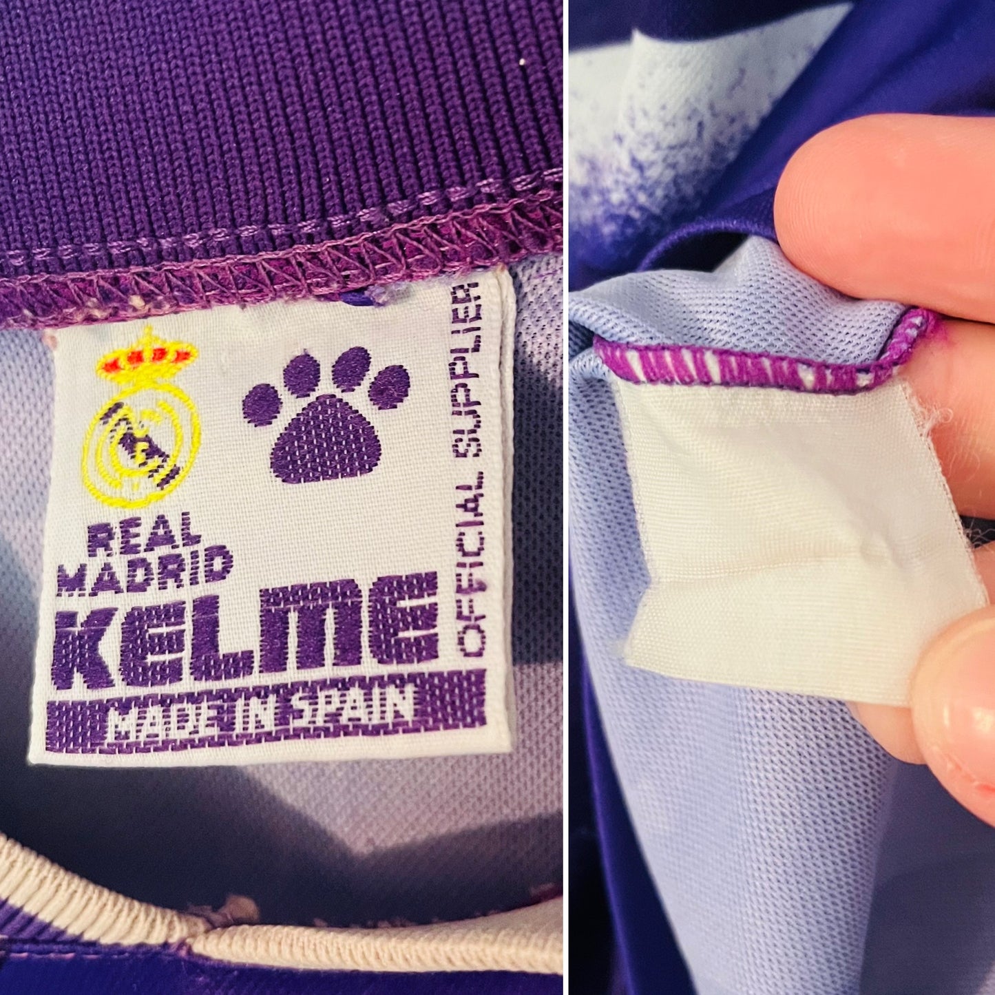 Real Madrid away football shirt 1994/96 Michel XL