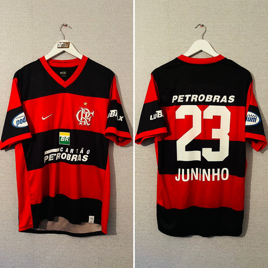 Flamengo home football shirt 2007/08 Juninho Large