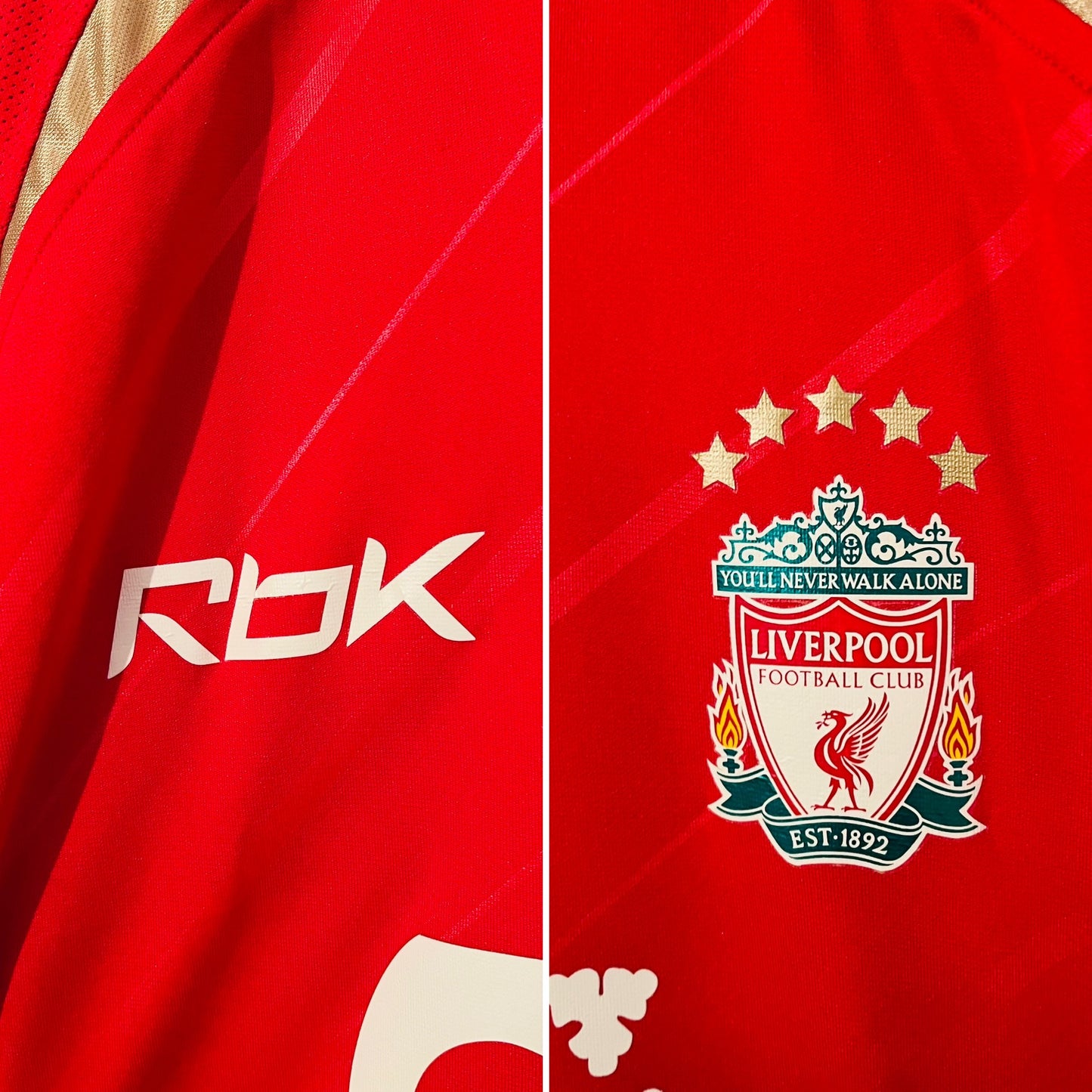 Liverpool home football shirt 2005/06 Alonso Medium