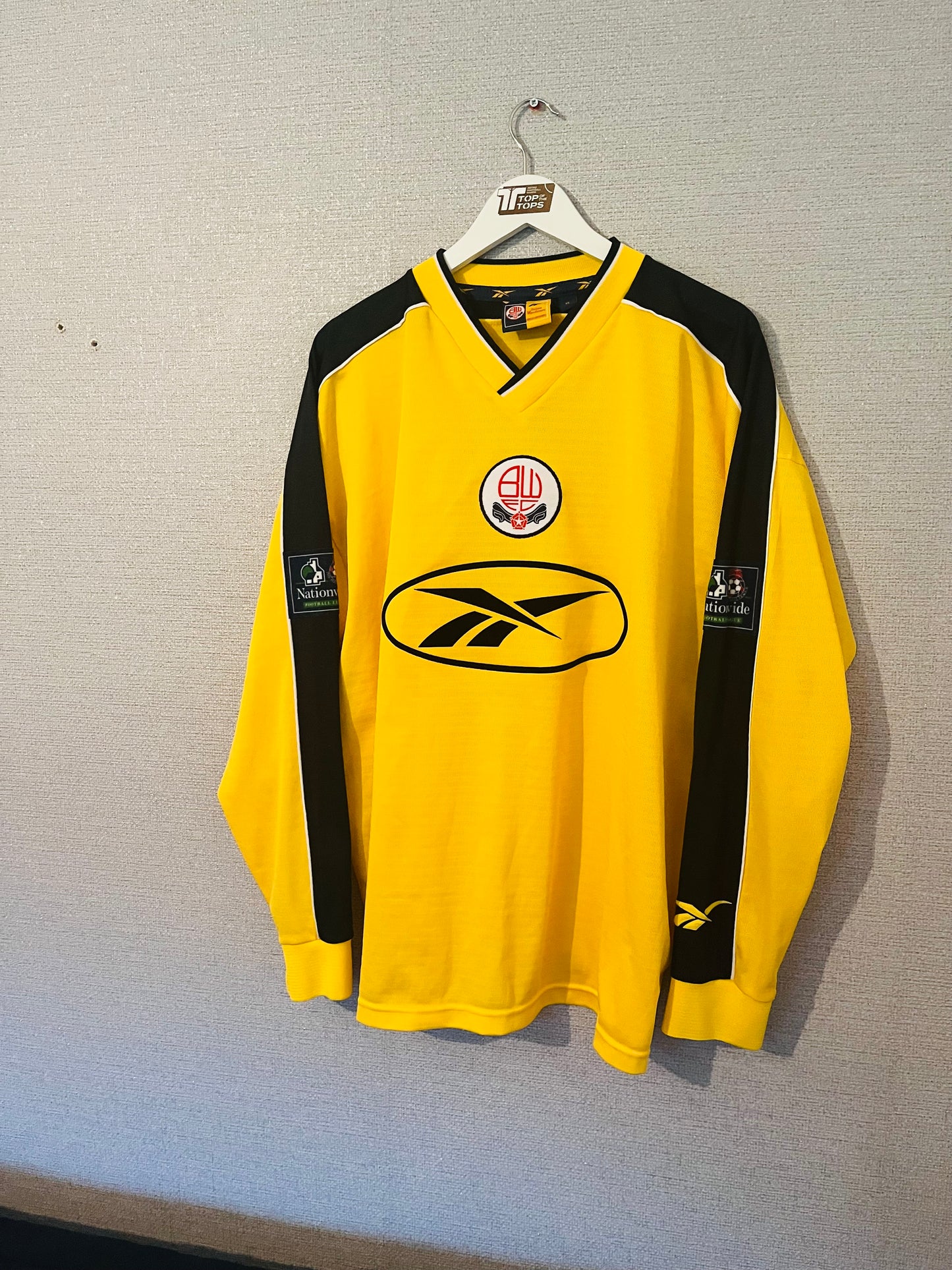 Bolton Wanderers away football shirt player spec 1998/2000 Fish XL