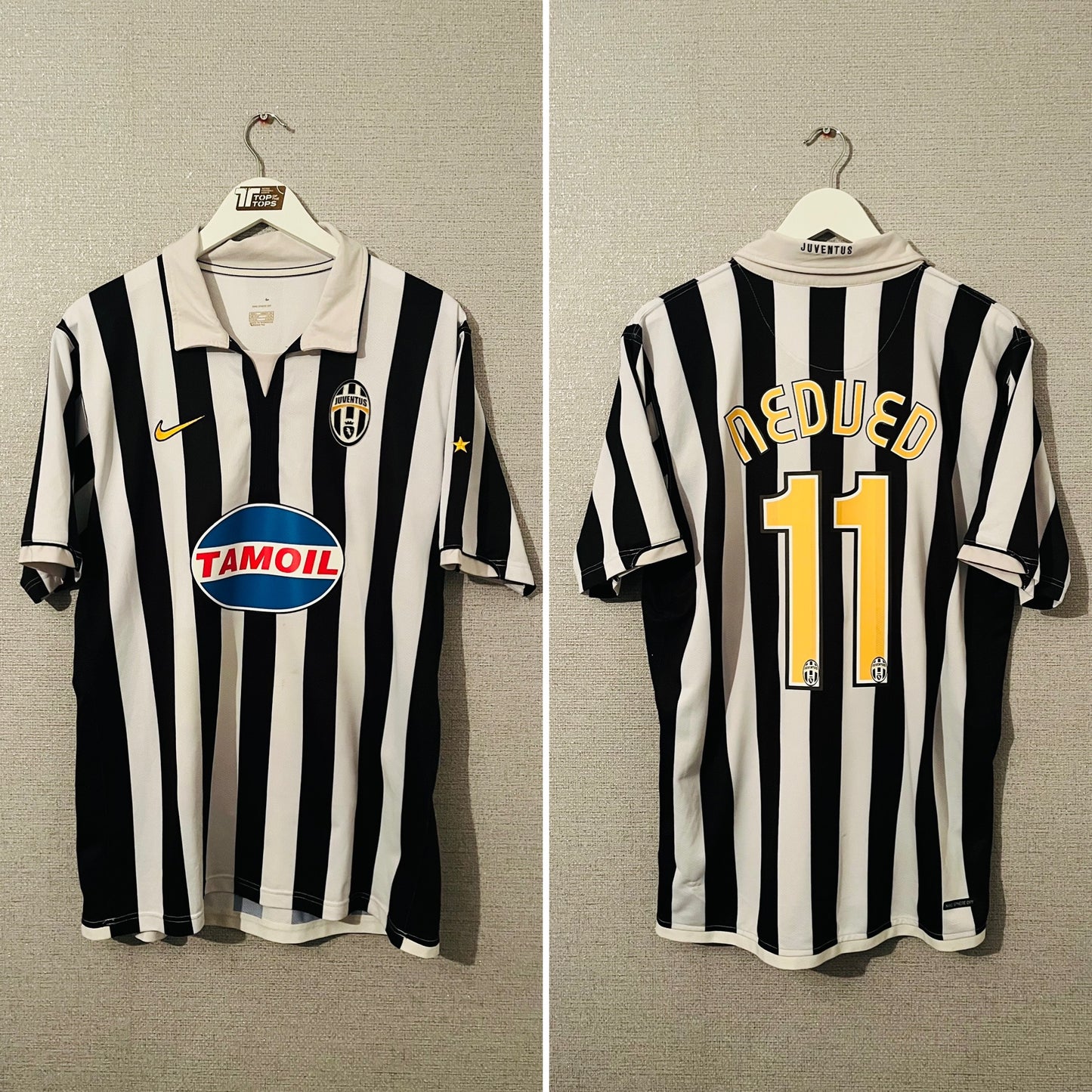 Juventus home football shirt 2006/07 Nedved Large