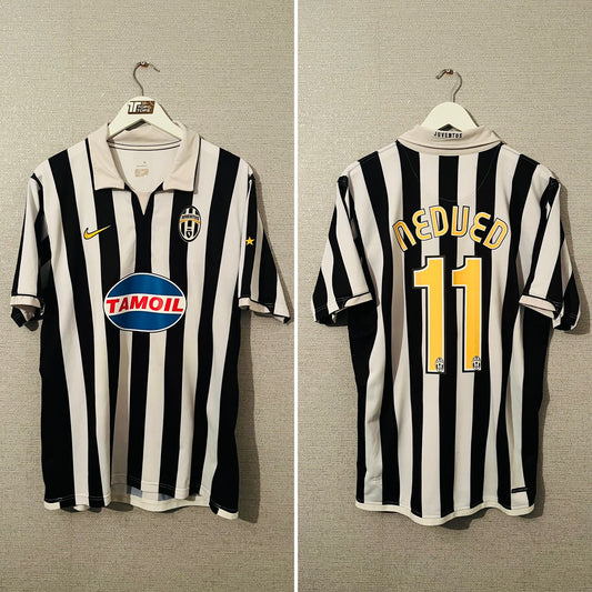 Juventus home football shirt 2006/07 Nedved Large