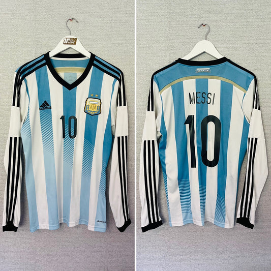 Argentina home football shirt     W/C 2014 Messi Medium