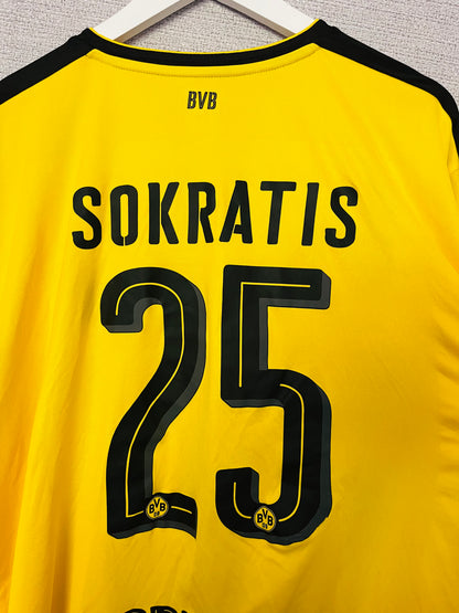 Borussia Dortmund home football shirt 2016/17 Sokratis XXL