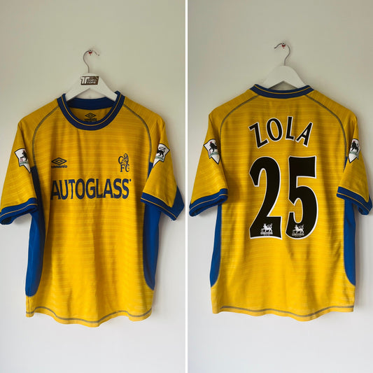 Chelsea away football shirt 2000/02 Zola Medium