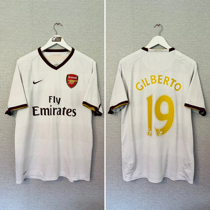 Arsenal away football shirt 2007/08 Gilberto Large