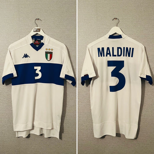 Italy away football shirt 1998/2000 Maldini Medium