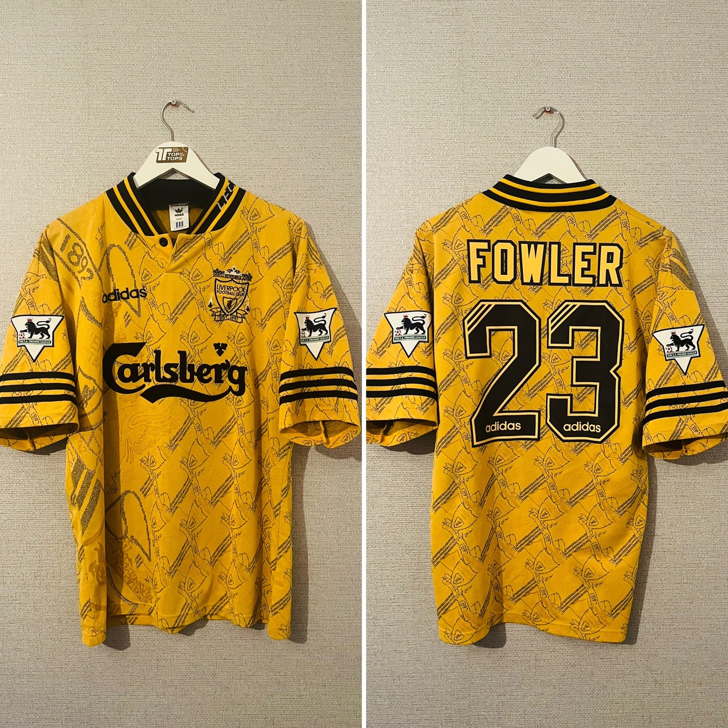 Liverpool third football shirt 1993/95 Fowler Large