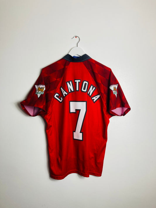 Manchester United home football shirt 1996/97 Cantona medium