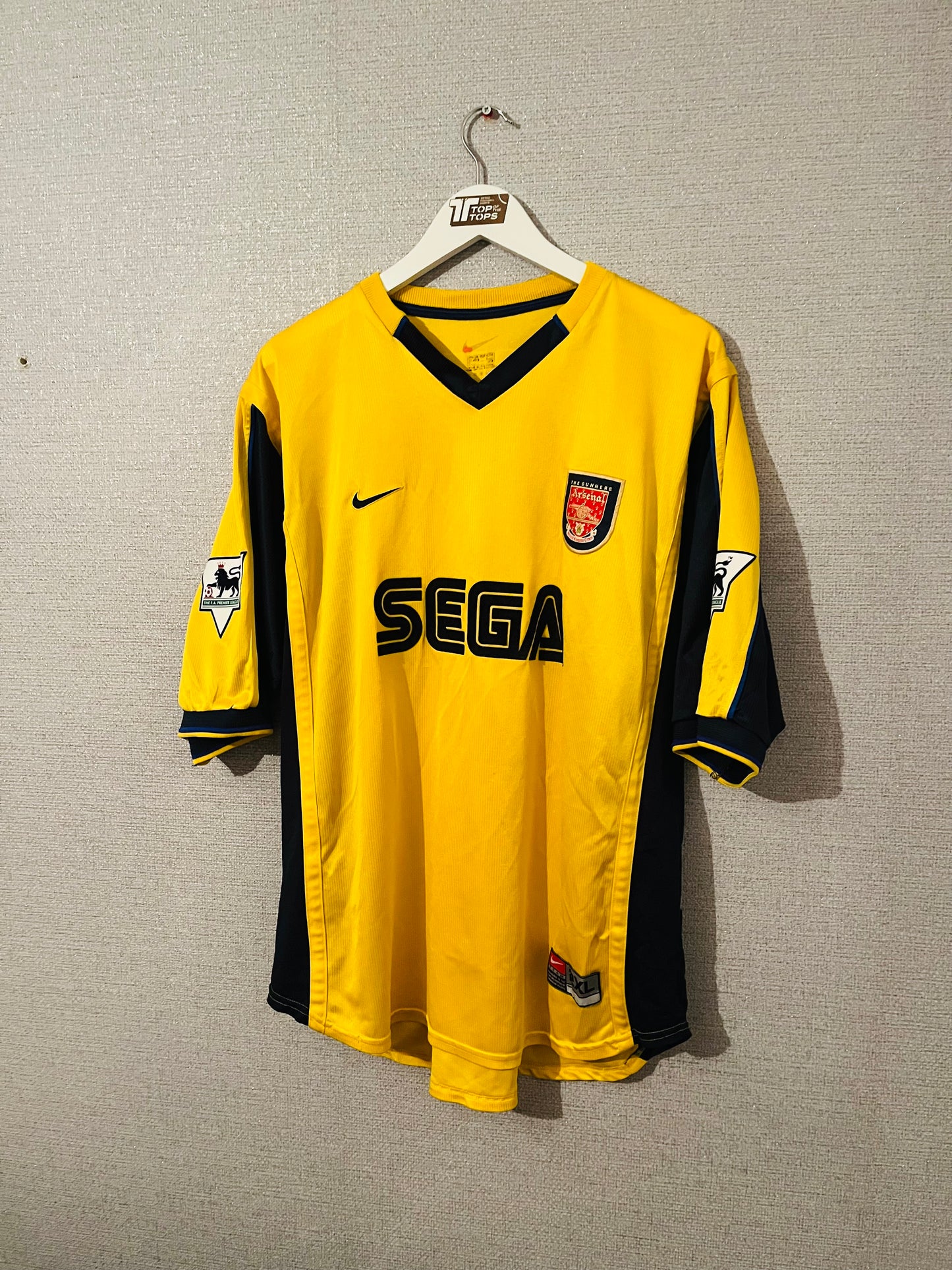 Arsenal away football shirt 1999/2001 Vieira XXL