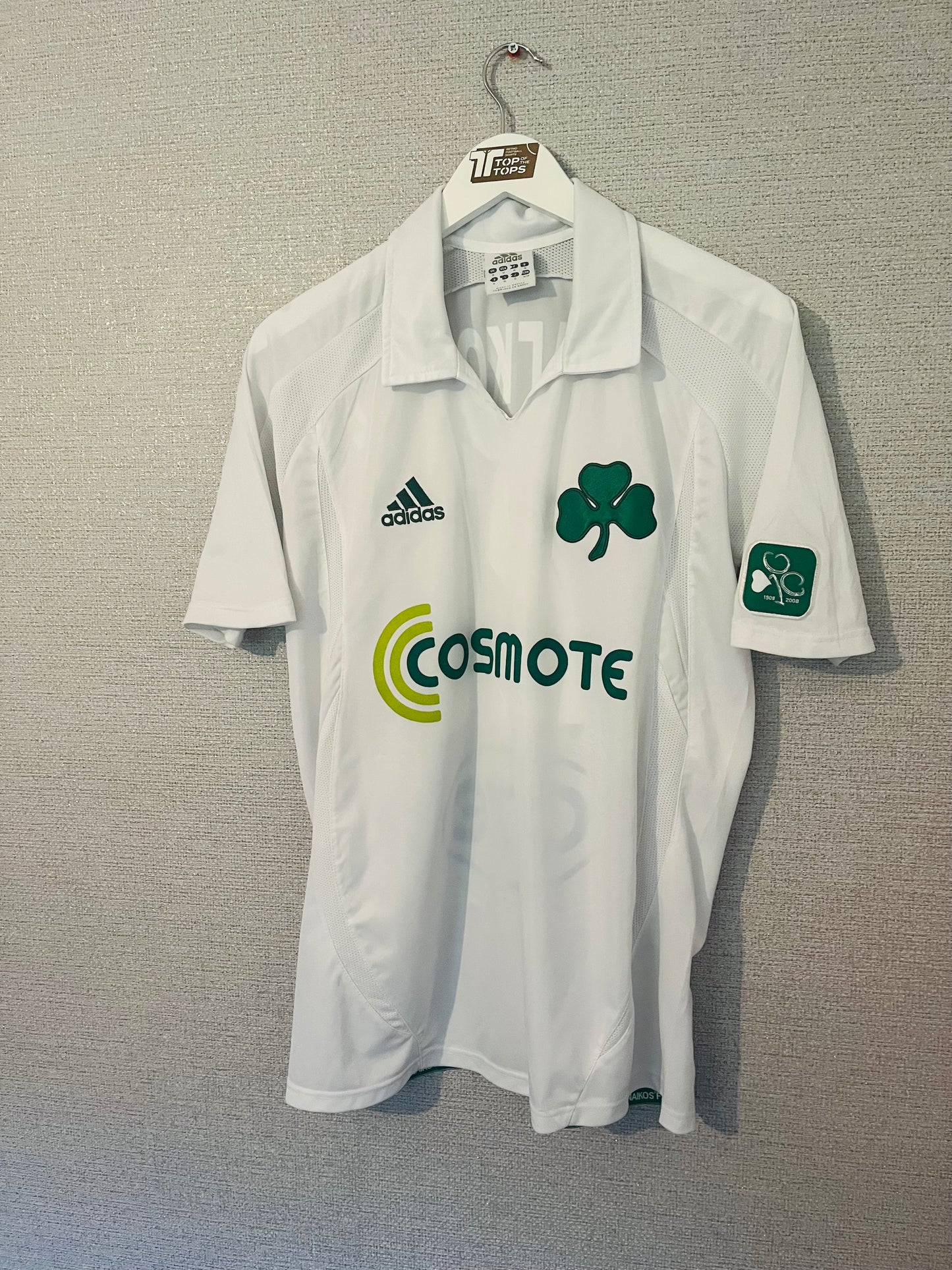Panathinaikos away football shirt 2008/09 Karagounis Medium