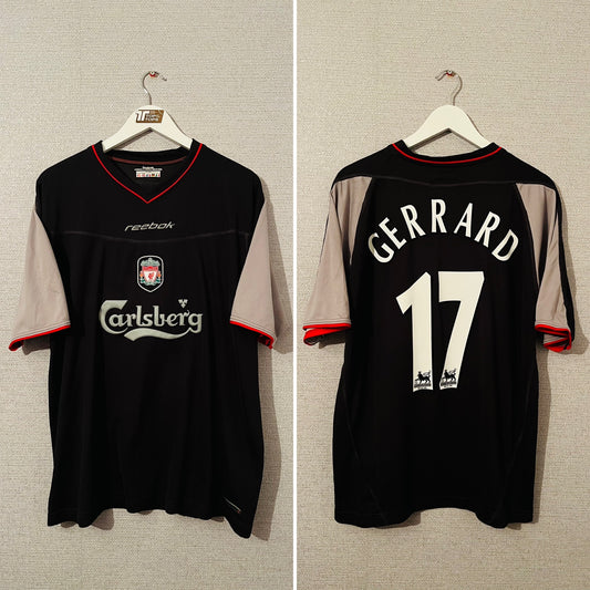 Liverpool away football shirt 2002/03 Gerrard Large