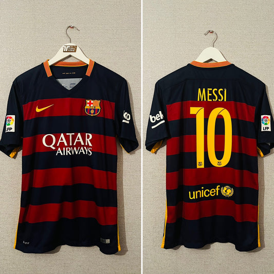 Barcelona home football shirt 2015/16 Messi Medium