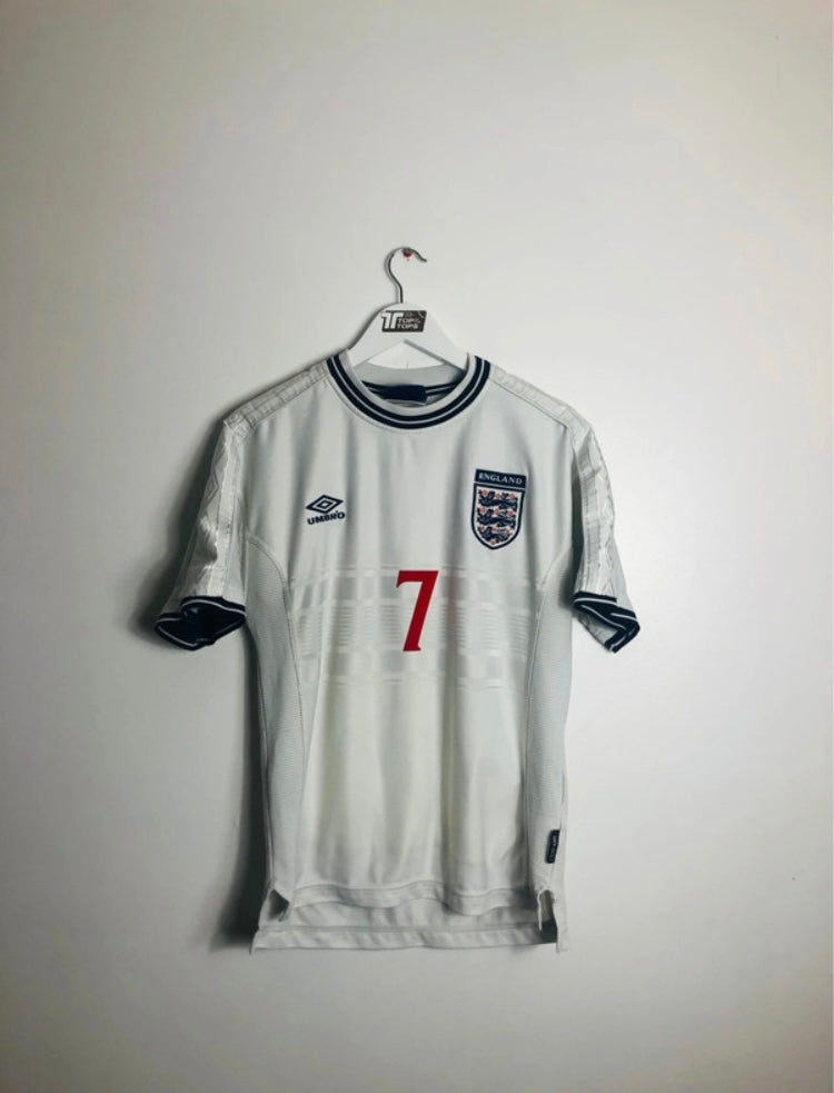 England home football shirt 1999/2000 Beckham medium