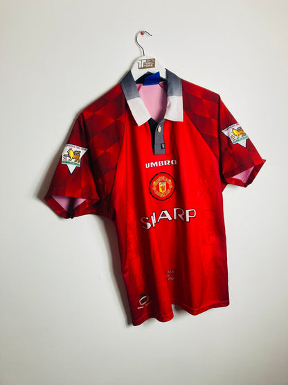 Manchester United home football shirt 1996/97 Cantona medium