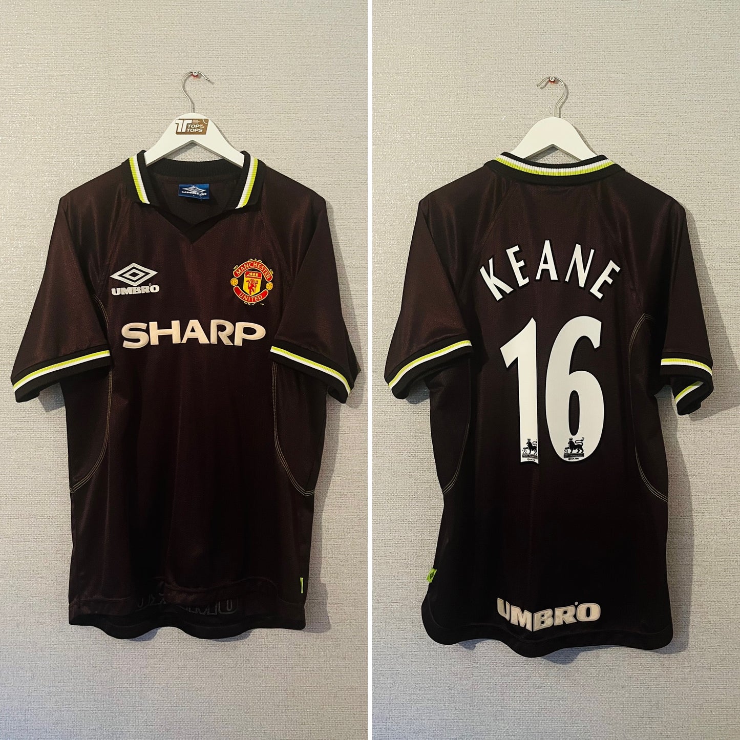 Manchester United third football shirt 1998/99 Keane Large