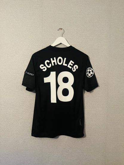 Manchester United away football shirt 2009/10 Scholes Medium