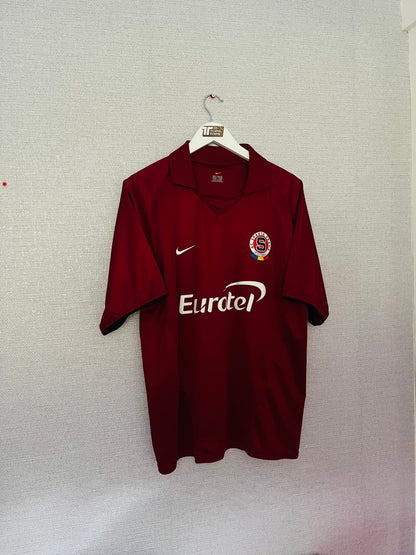 Sparta Prague home football shirt 2003/05 Poborsky Large